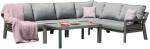 Lauko baldų komplektas Sodo baldų komplektas TOMSON table and corner sofa, dark pilkas