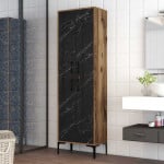 Kalune Design Spintelė Berlin A - Walnut, Juodas Marble