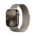 Apple Watch Series 10 GPS + Cellular 46mm Natural Titanium Case with Natural Milanese Loop - S/M MC7Q4ET/A