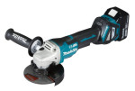 MAKITA KAMPACINIS ŠLIMUOTUVAS 18V‐125mm 2 x 5,0Ah LI-ION BEŠEPEČIŲ DĖKLAS MAKPAC DGA518RTJU