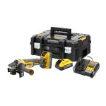 Kampinis šlifuoklis DeWalt DCG409H2T-QW; 18 V; 2x5,0 Ah akum.