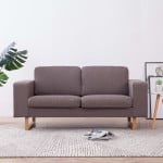 Dvivietė sofa, taupe spalvos, audinys