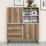 Kalune Design Spintelė Pulse - Walnut, Baltas