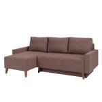 Kampinė sofa Oviedo, ruda