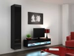 Cama Living room cabinet set VIGO NEW 13 juodas/juodas gloss