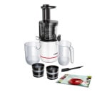 Sulčiaspaudė Juicer low speed For fruit ir daržovės BOSCH MESM500W (150W, juodas and baltos spalvos)