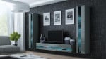 Cama Living room cabinet set VIGO NEW 3 pilkas/pilkas gloss