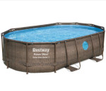 Karkasinis baseinas Bestway Power Steel Swim Vista Oval 488x305x107 cm, su filtru