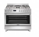 Gas-electric Cooker Ravanson KWGE-K90 Cheff Modern (sidabrinis)