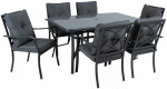 Lauko baldų komplektas Sodo baldų komplektas BOSLER table and 6 chairs