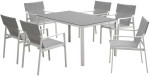 Lauko baldų komplektas Sodo baldų komplektas OSMAN table and 6 chairs, light pilkas