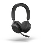 JABRA Evolve2 75 Ausinės on-ear Bluetooth belaidės aktyvus triukšmo slopinimas USB-A noise isolating juodas Certified skirta Microsoft T