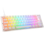 Ducky One 3 Aura Baltas Mini klaviatūra žaidimams, RGB LED – MX–Silent–Raudona – DE išdėstymas