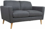 Sofa KAILI 2-seater, dark pilkas