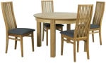 Dining set CHICAGO NEW round table and 4 chairs (19923)