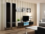 Cama Living room cabinet set VIGO 19 baltas/juodas gloss