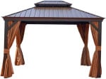 Gazebo SUNSET 3,65x4,85xH2/2,7m, ruda/beige