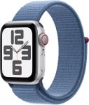 Apple Watch SE GPS + Cellular 44mm Silver Aluminium Case with Winter Blue Sport Loop - MRHM3ET/A