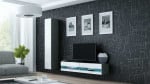 Cama Living room cabinet set VIGO NEW 13 pilkas/baltas gloss