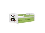 Vaikiška lova be čiužinio ir stalčiaus Kocot Kids BabyDreams Green panda 2, žalia