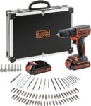 Black & Decker Juodas + DECKER 10.8V GRĄŽAS / GRĄŽAS + PRIEDAI 100 vnt.