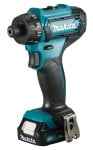 Makita DF033DWAE Akumuliatorinis gręžtuvas, 12V MAX, 2x2,0 Ah Li-ion 30/14 Nm, 0,88kg, 1/4", LED 2-speed