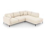 Dešininė kampinė sofa Venus, 5 sėdimos vietos, smėlio sp.