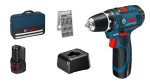 Bosch Akumuliatorinis suktuvas GSR 12V-15, 2x2.0, 25 sukimo antgaliai