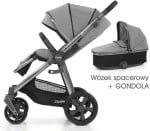 Babystyle Baby Style Oyster 3 - wózek daugiafunkcinis, komplektas 2w1 su gondolą | Moon Light Pilkas