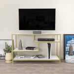 TV stalas Robbins - Gold, White