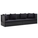 Lauko sofa, juoda