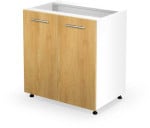 VENTO D-80/82 lower cabinet, color: baltas / honey oak