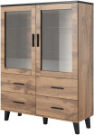 Cama display cabinet LOTTA 2D4D wotan oak + mat juodas