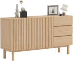 Sideboard SUNNY 150x40xH80cm, melamine oak