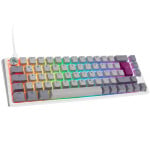 Ducky One 3 Mist Pilkas SF klaviatūra žaidimams, RGB LED – MX–Silent–Raudona – DE išdėstymas