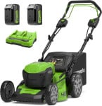 Akumuliatorinė savaeigė vejapjovė Greenworks GD24X2LM46SPK4x; 2x24 V; 2x4,0 Ah akum.