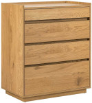 Side board SACHA 75x40xH89cm, melamine with oak bark