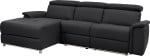 Sofa 3 Seater Left Trivietė sofa Loft Pareli, juoda