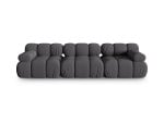 Modulinė sofa Micadoni Bellis, 282x94x64 cm, pilka