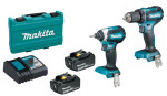 Akumuliatorinių įrankių komplektas Makita DLX2289 LXT, 18 V, su akumuliatoriumi ir įkrovikliu