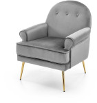 Fotelis Gold SANTI leisure armchair pilkas / auksinis