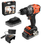 akumuliatorinis gręžtuvas/suktuvas, 50Nm, 18V POWERCONNECT, Black & Decker [BLD682D2XK-QW] 2x2.0Ah, lagaminas