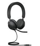 Jabra Evolve2 40 MS Stereo ausinės, Su laidu, Juodos