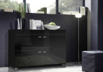 Cama sideboard LOGO II NIGHT 120/42/78 juodas/juodas gloss