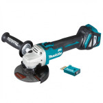 Makita DGA512ZU Akumuliatorinis kampinis šlifuoklis, greičio reguliavimas 3000-8500min-1, 18V, ø125mm, AWS, Be akumuliatorių ir kroviklio!