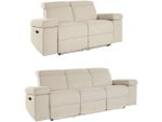 Sofa-reglaineris Pers Electric 2+3, smėlio spalvos