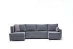 Kampinė sofa-lova Ece Panoramik, pilka