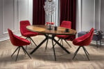 LOCARNO table, color: walnut / juodas