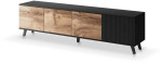 RANDOM RTV-3 TV stand 200 cm, wotan oak / juodas