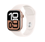 Apple Watch Series 10 | Smart watch | GPS (satellite) | Always-On Retina display | 42mm | Waterproof | Rose Gold